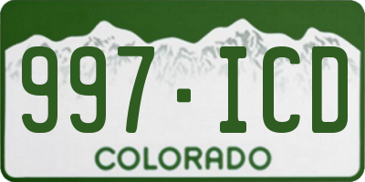 CO license plate 997ICD