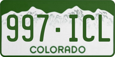 CO license plate 997ICL