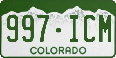 CO license plate 997ICM
