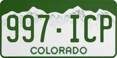 CO license plate 997ICP
