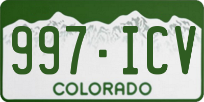 CO license plate 997ICV