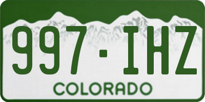CO license plate 997IHZ
