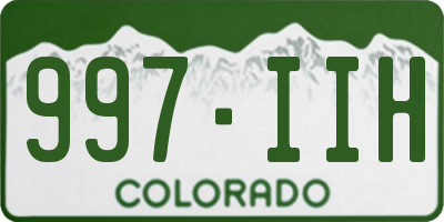 CO license plate 997IIH
