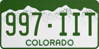 CO license plate 997IIT