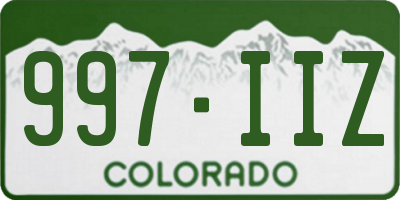 CO license plate 997IIZ