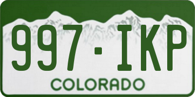 CO license plate 997IKP