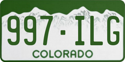 CO license plate 997ILG