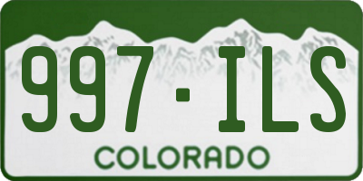 CO license plate 997ILS