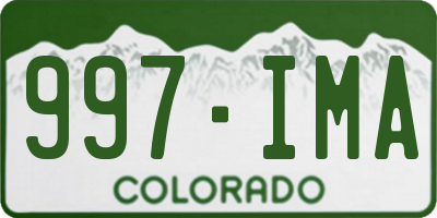 CO license plate 997IMA