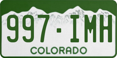 CO license plate 997IMH