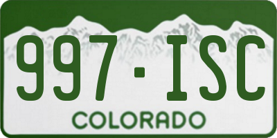 CO license plate 997ISC