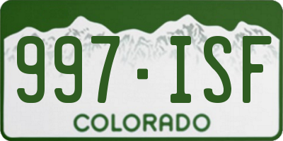 CO license plate 997ISF