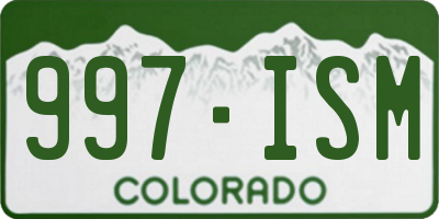 CO license plate 997ISM
