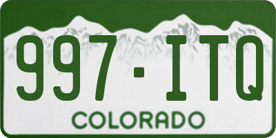CO license plate 997ITQ