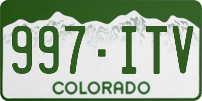 CO license plate 997ITV