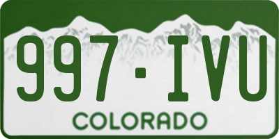 CO license plate 997IVU