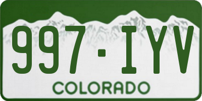 CO license plate 997IYV