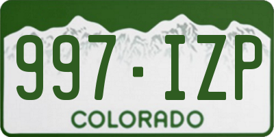 CO license plate 997IZP