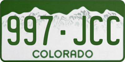 CO license plate 997JCC