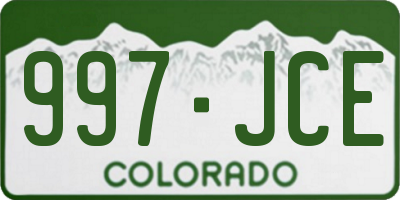 CO license plate 997JCE