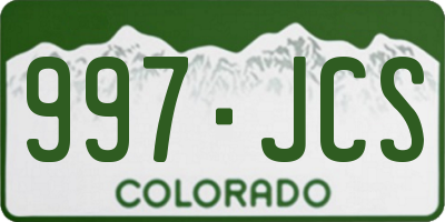 CO license plate 997JCS