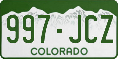 CO license plate 997JCZ