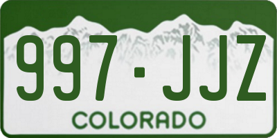 CO license plate 997JJZ