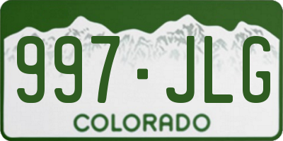 CO license plate 997JLG