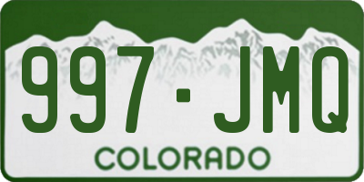 CO license plate 997JMQ