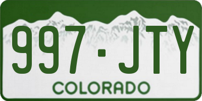 CO license plate 997JTY