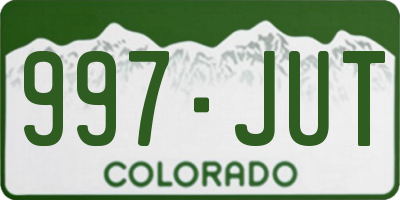 CO license plate 997JUT