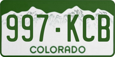 CO license plate 997KCB