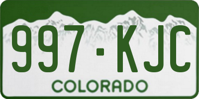 CO license plate 997KJC