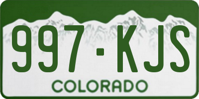 CO license plate 997KJS