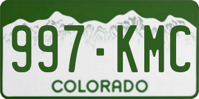 CO license plate 997KMC