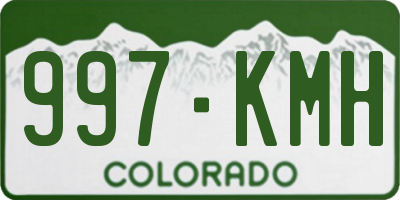 CO license plate 997KMH