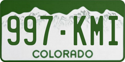 CO license plate 997KMI