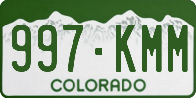 CO license plate 997KMM