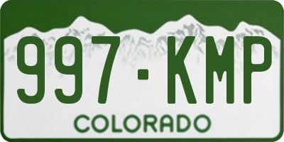 CO license plate 997KMP