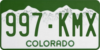 CO license plate 997KMX