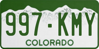 CO license plate 997KMY