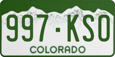 CO license plate 997KSO