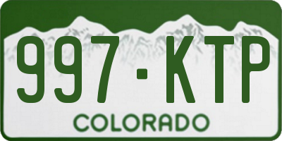 CO license plate 997KTP