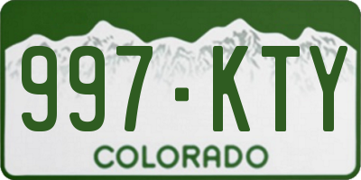 CO license plate 997KTY