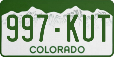 CO license plate 997KUT
