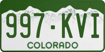 CO license plate 997KVI