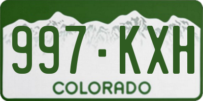 CO license plate 997KXH