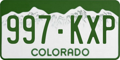 CO license plate 997KXP