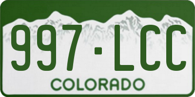 CO license plate 997LCC