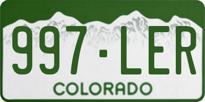CO license plate 997LER